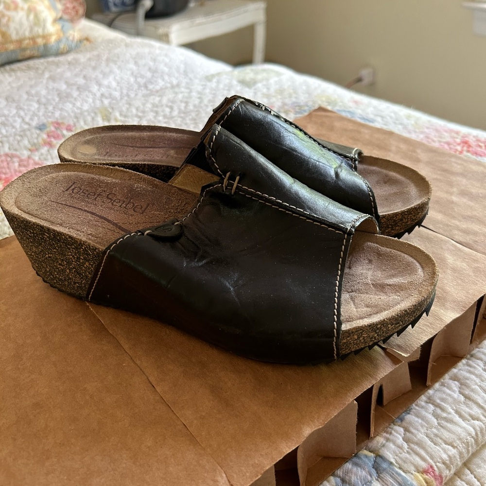 Joseph Seibel super comfortable mules.